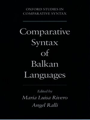 cover image of Comparative Syntax of the Balkan Languages